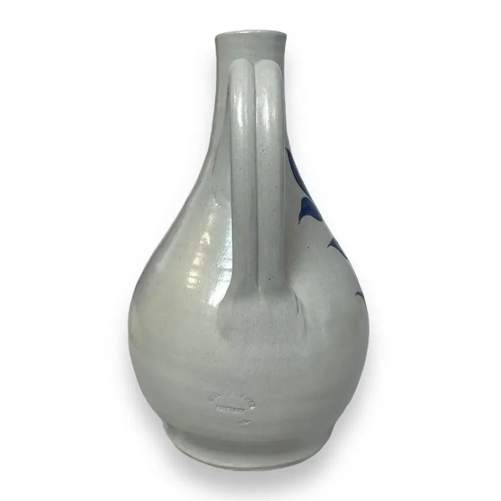Williamsburg Pottery Lamp Base Only Yorktowne Salt Glaze Stoneware Jug Floral